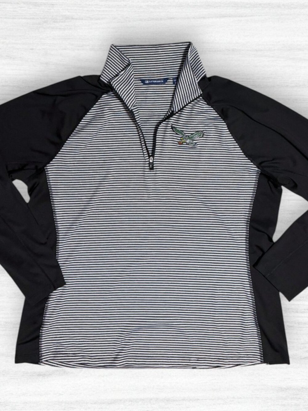 Cutter & Buck Philadelphia Eagles Football NFL Stripe Half Zip Women’s XXL